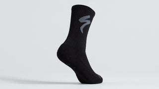Specialized Merino Midweight Tall Logo Socks  - Black