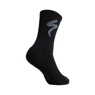 Specialized Merino Midweight Tall Logo Socks  - Black