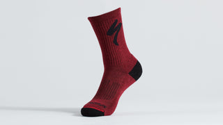 Specialized Merino Midweight Tall Logo Socks  - Maroon