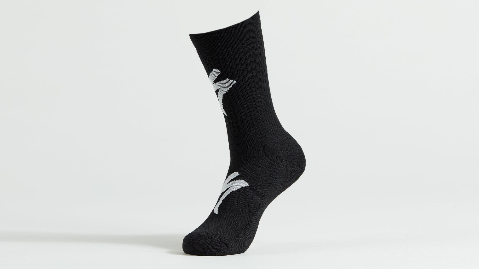 Specialized Techno MTB Tall Logo Socks - Black/White