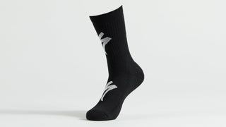 Specialized Techno MTB Tall Logo Socks - Black/White
