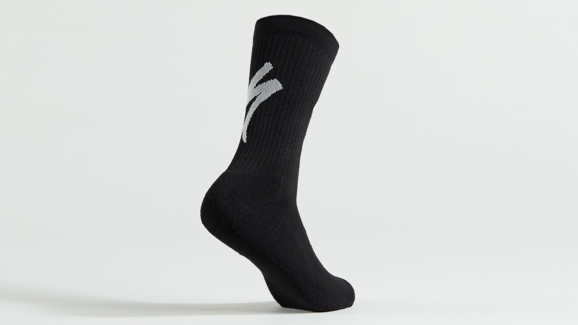 Specialized Techno MTB Tall Logo Socks - Black/White