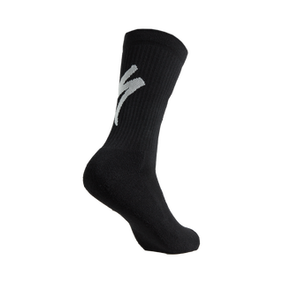 Specialized Techno MTB Tall Logo Socks - Black/White