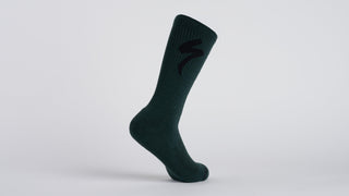 Specialized Merino Midweight Tall Logo Socks  - Dark Moss Green