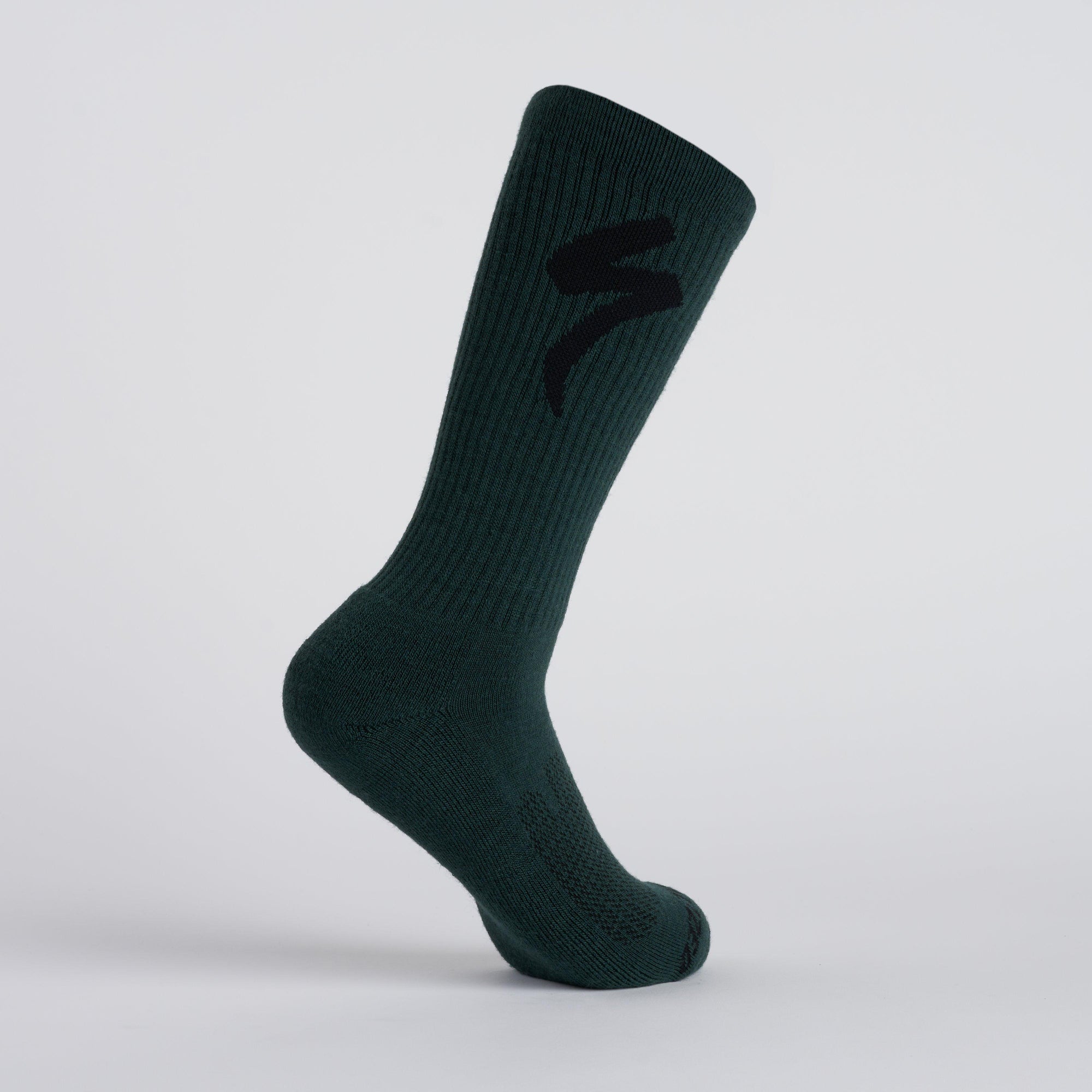Specialized Merino Midweight Tall Logo Socks  - Dark Moss Green