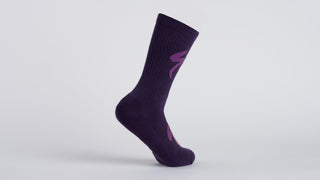 Specialized Techno MTB Tall Logo Socks - Dusk/Purple Orchid
