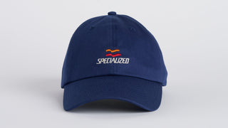 Specialized Flag Graphic 6-Panel Dad Hat - Deep Marine