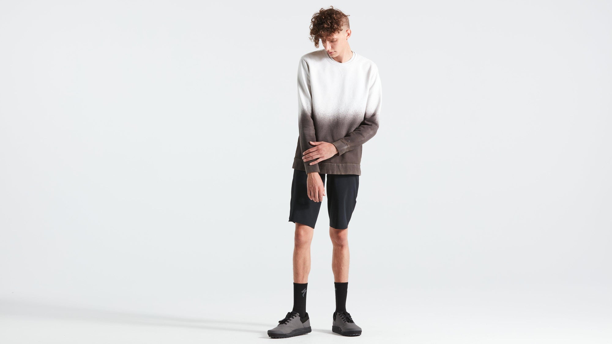 Specialized Men's Legacy Spray Long Sleeve Crewneck - Dove Grey