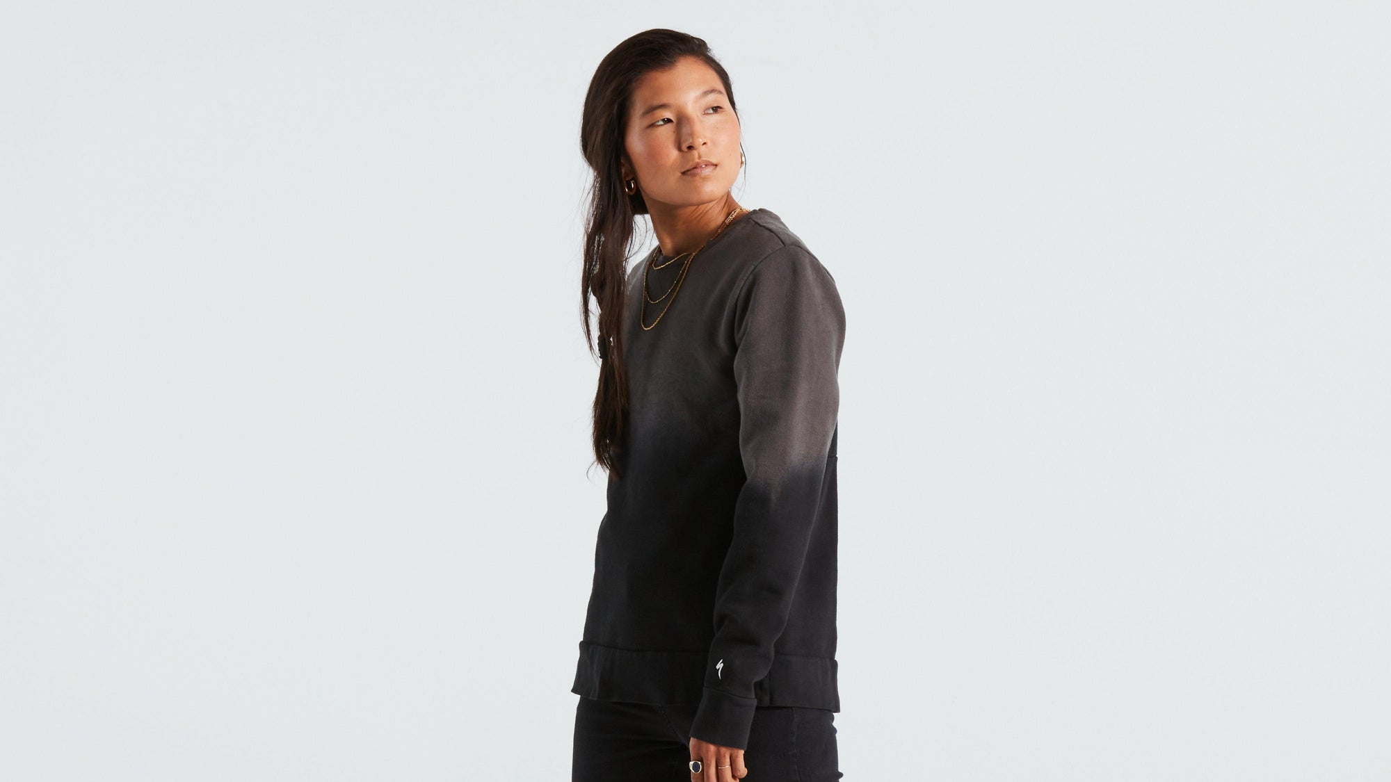 Specialized Women's Legacy Spray Long Sleeve Crewneck - Black