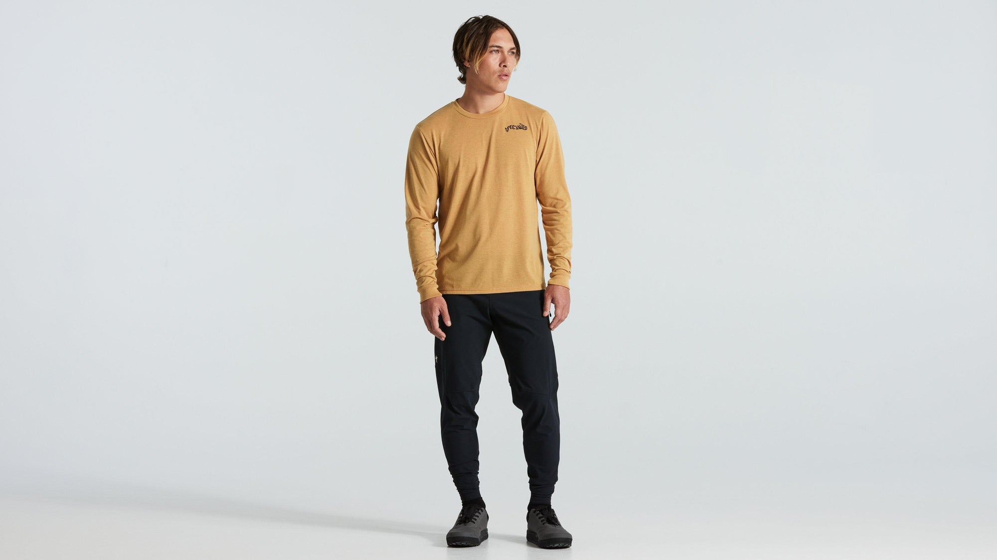 Specialized Warped Long Sleeve Tee - Harvest Gold