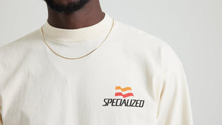Specialized Graphic Long Sleeve Relaxed T-Shirt - Birch White Hrtg Graphic