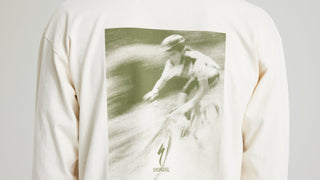 Specialized Graphic Long Sleeve Relaxed T-Shirt - Birch White Hrtg Graphic