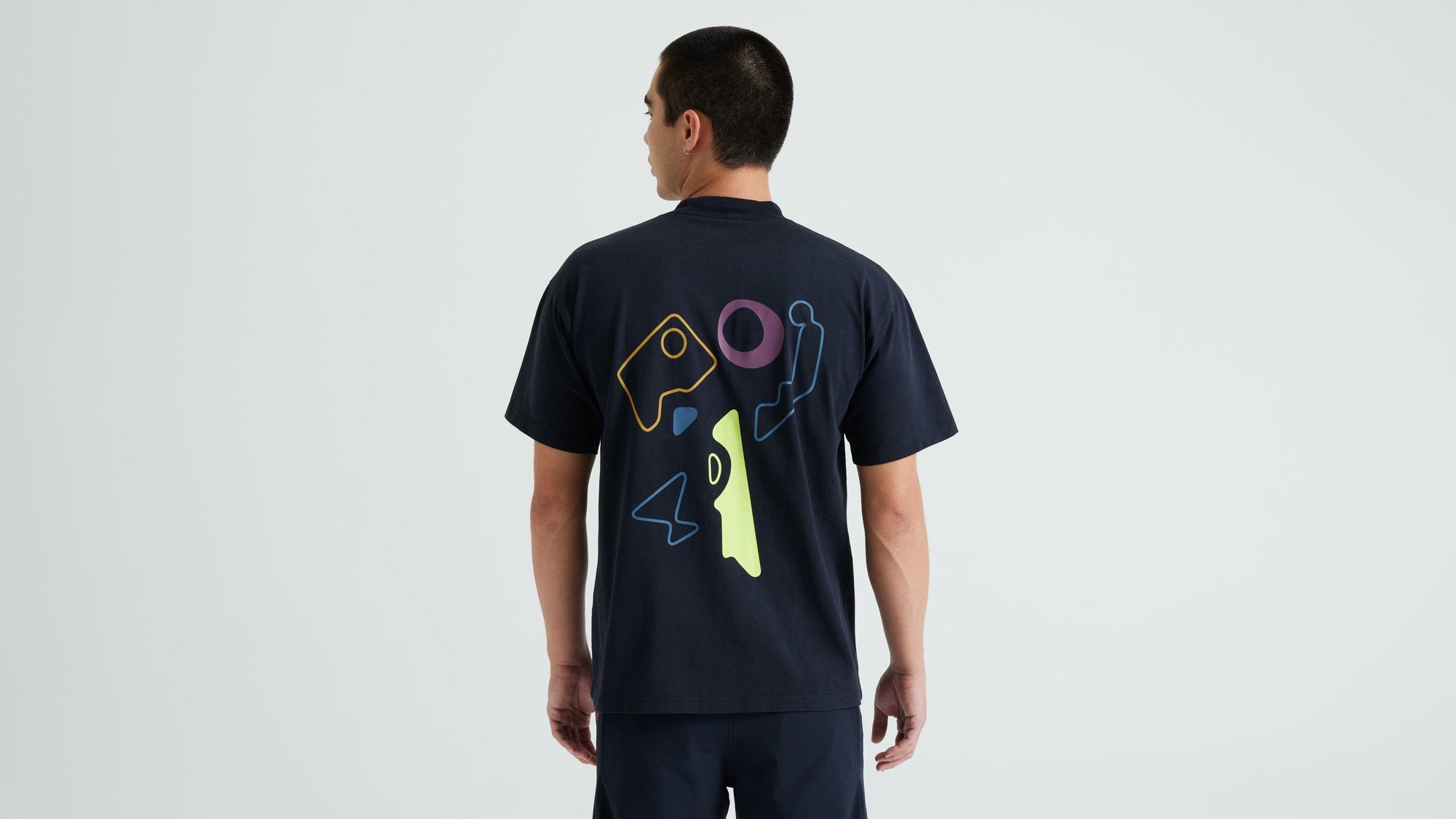 Specialized Graphic Short Sleeve Relaxed T-Shirt - Black Abstract