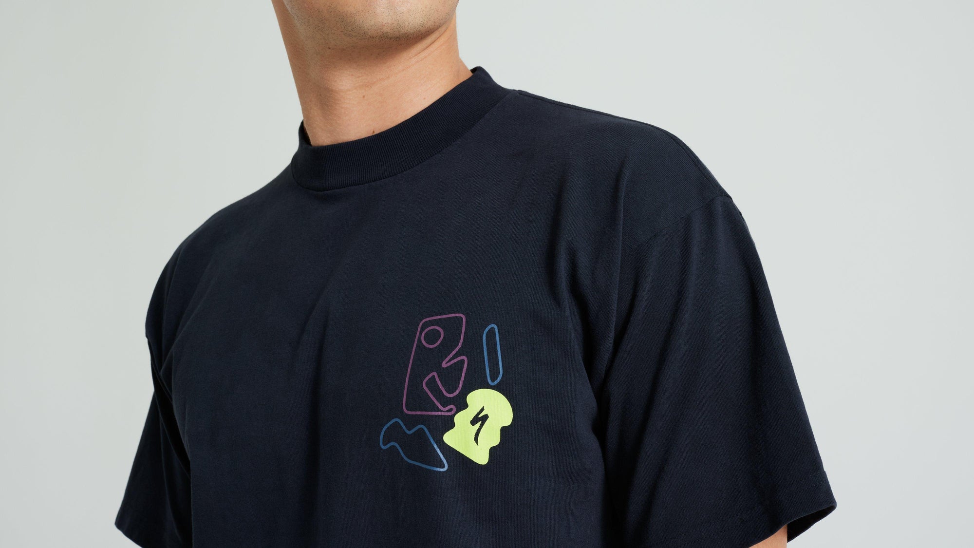 Specialized Graphic Short Sleeve Relaxed T-Shirt - Black Abstract