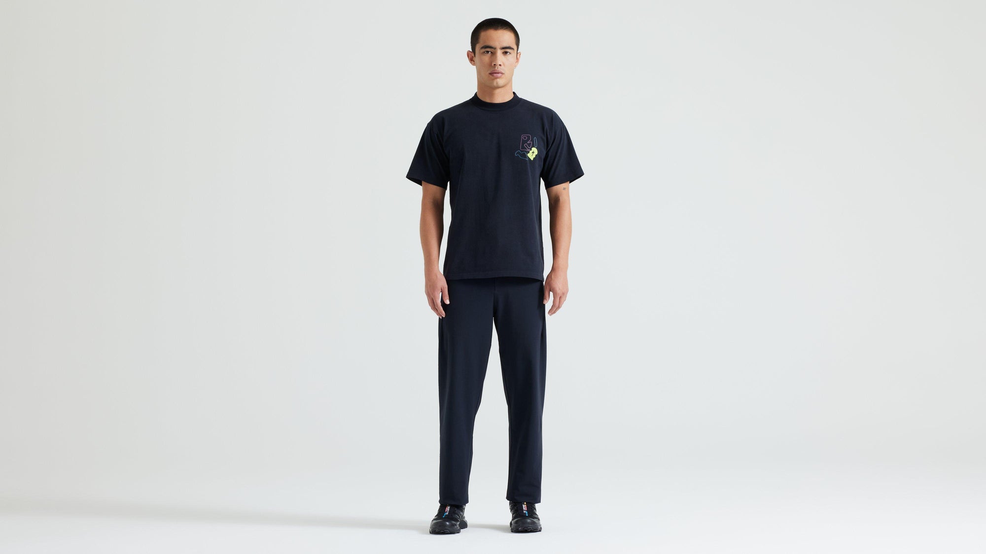 Specialized Graphic Short Sleeve Relaxed T-Shirt - Black Abstract