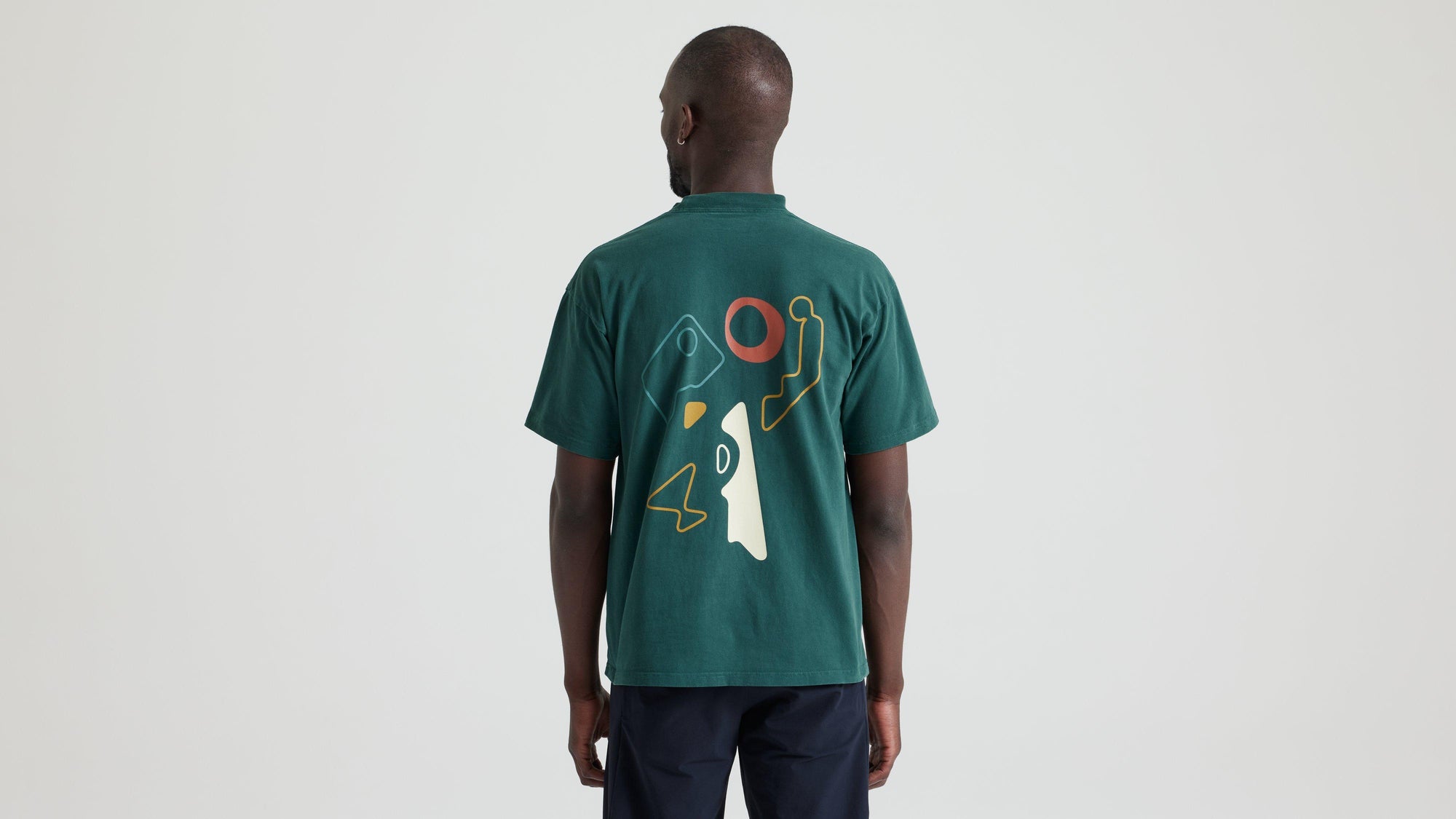 Specialized Graphic Short Sleeve Relaxed T-Shirt - Forest Green Abstract