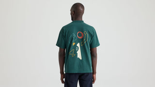 Specialized Graphic Short Sleeve Relaxed T-Shirt - Forest Green Abstract