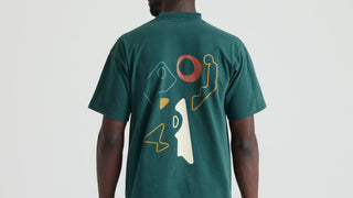Specialized Graphic Short Sleeve Relaxed T-Shirt - Forest Green Abstract