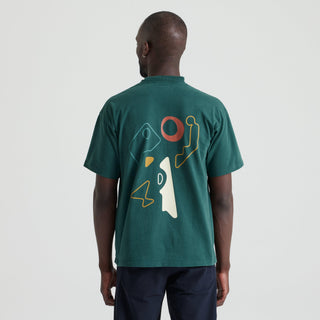 Specialized Graphic Short Sleeve Relaxed T-Shirt - Forest Green Abstract