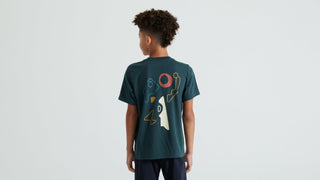 Specialized Youth Graphic Short Sleeve T-Shirt - Forest Green Abstract