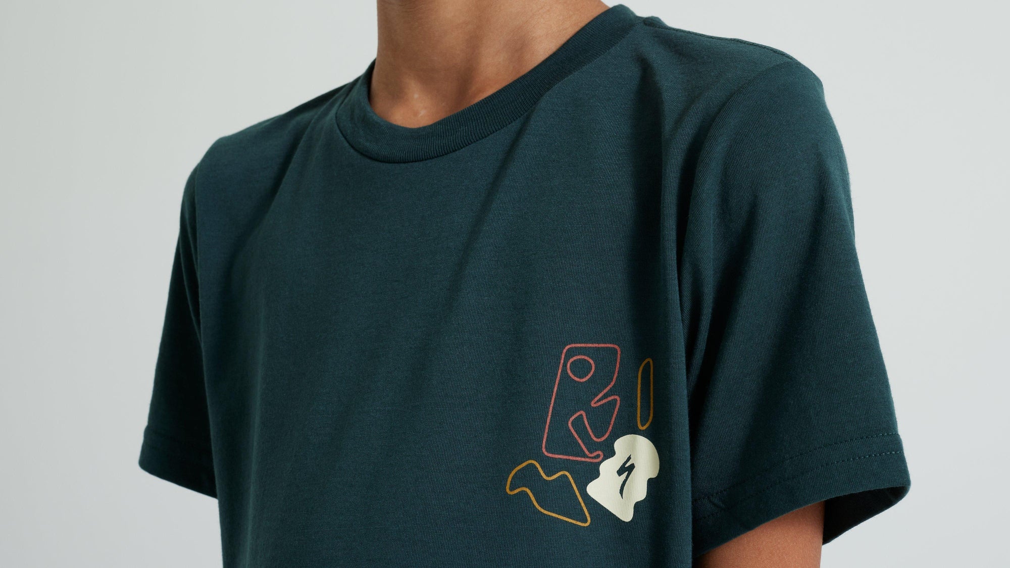 Specialized Youth Graphic Short Sleeve T-Shirt - Forest Green Abstract
