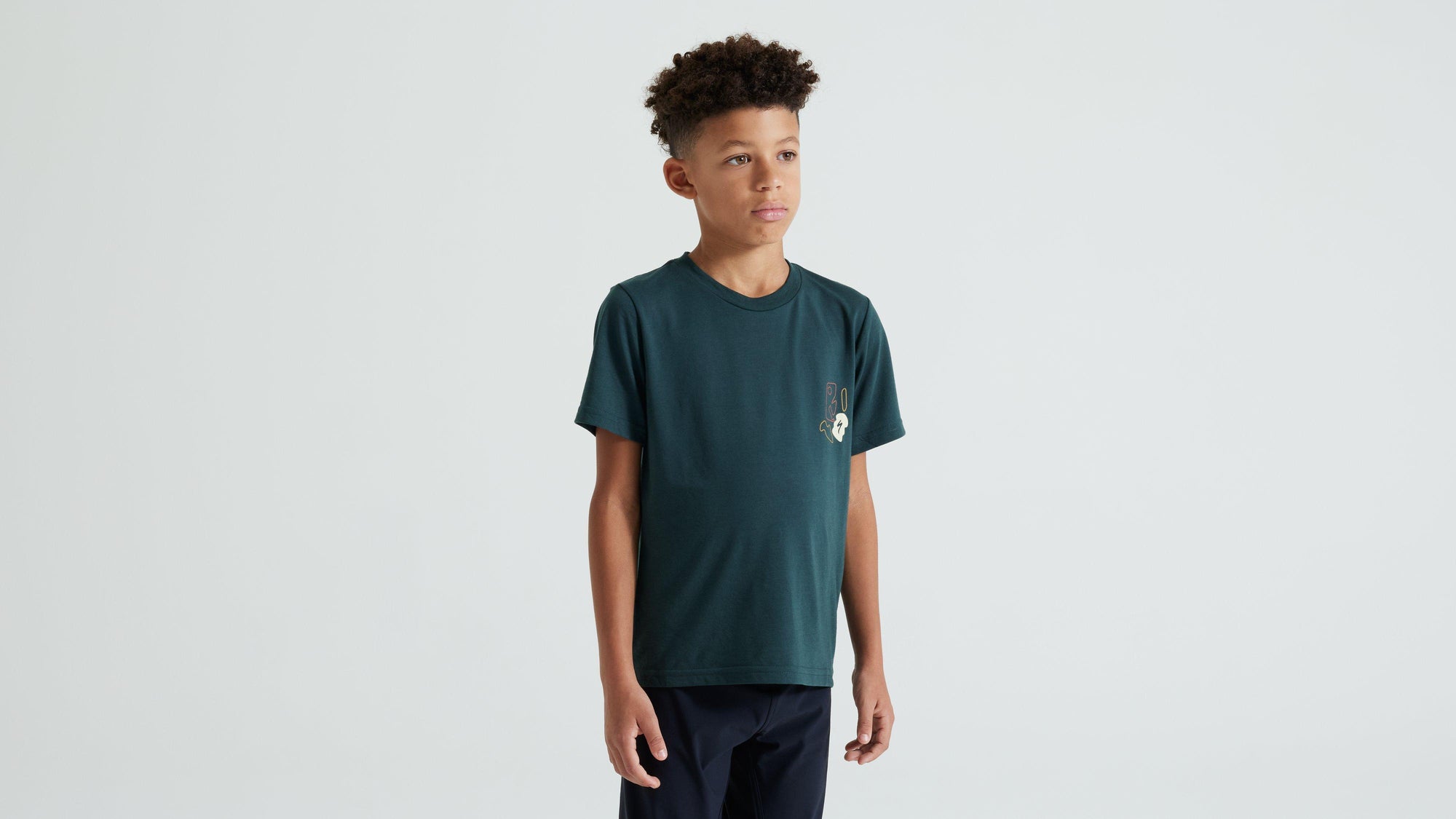 Specialized Youth Graphic Short Sleeve T-Shirt - Forest Green Abstract