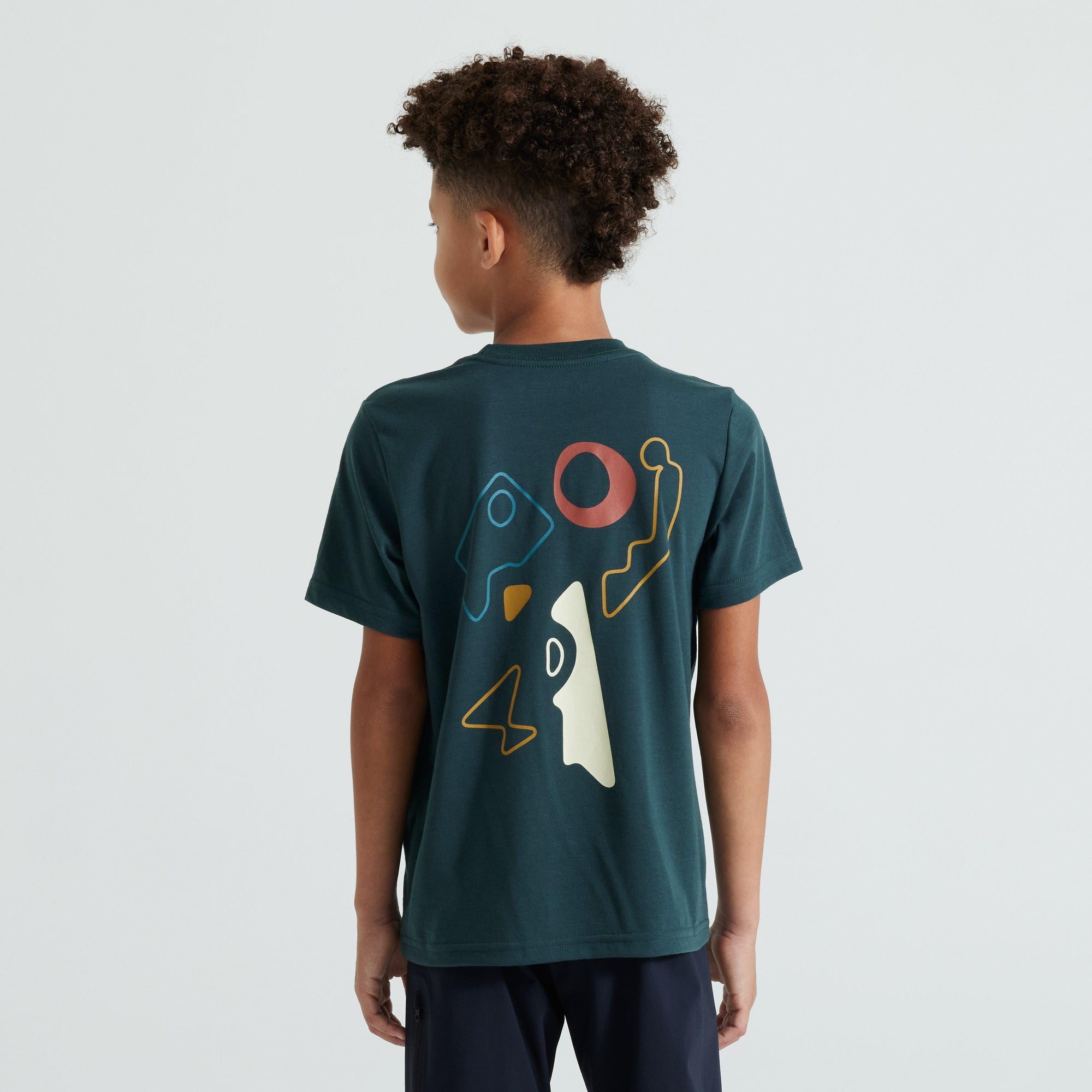 Specialized Youth Graphic Short Sleeve T-Shirt - Forest Green Abstract