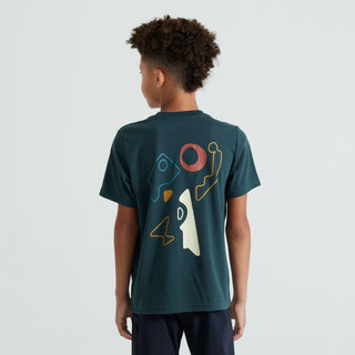 Specialized Youth Graphic Short Sleeve T-Shirt - Forest Green Abstract