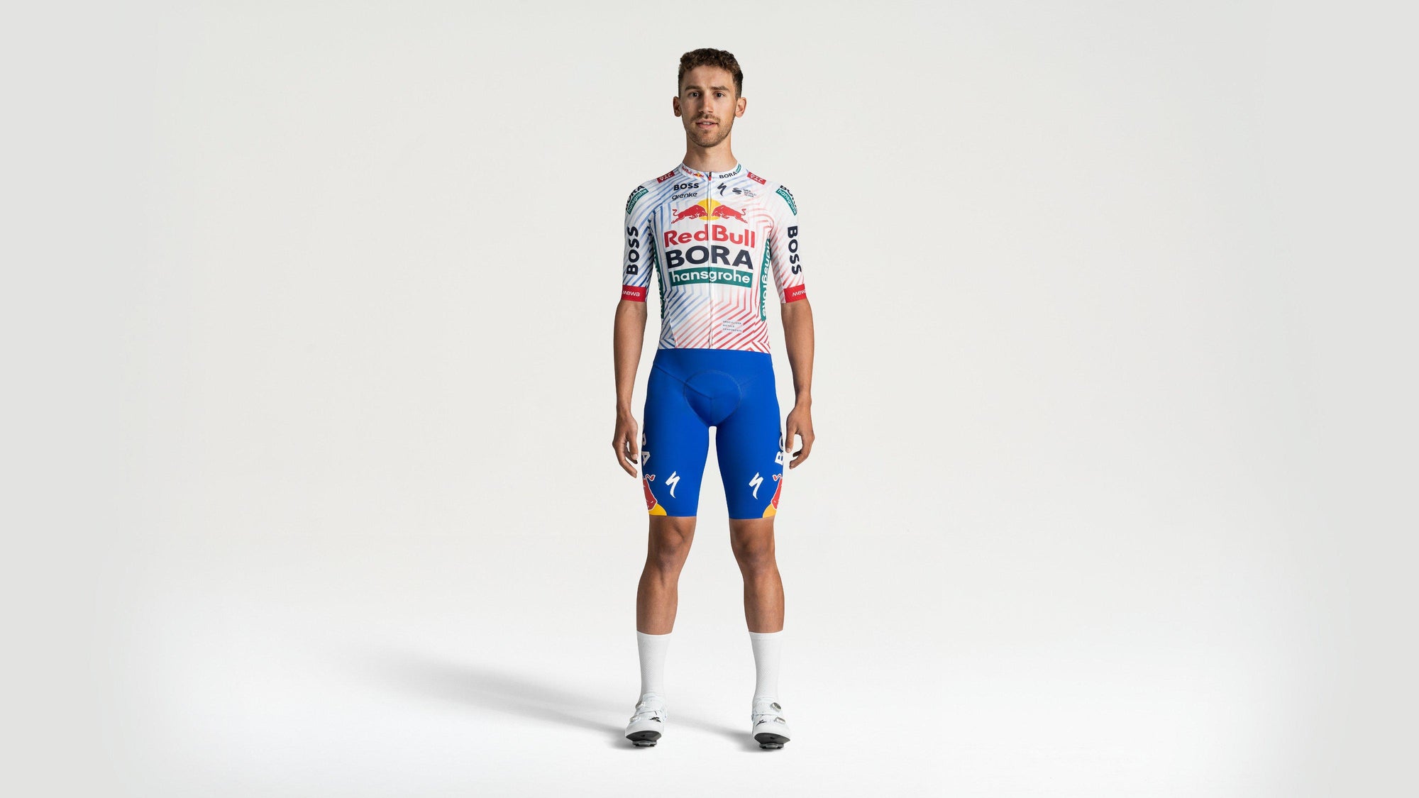 Specialized Red Bull - BORA - hansgrohe TdF Short Sleeve Race Jersey - White Tdf