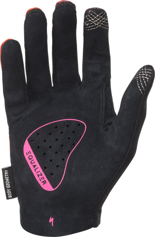 Specialized Women's Body Geometry Grail Long Finger Gloves - Acid Lava/Black Faze