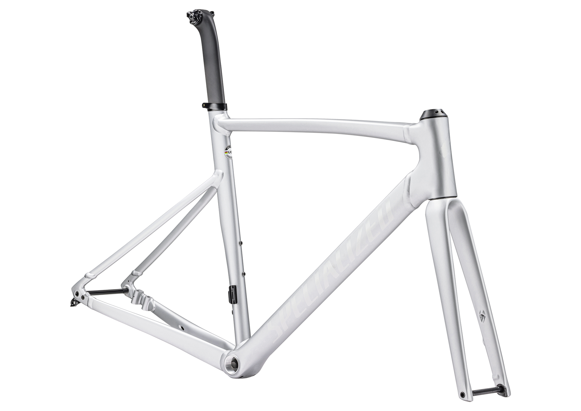 Specialized Allez Sprint Frameset - D'Aluisio Smartweld Alloy - Satin Silver Dust/Gloss Transparent Decals