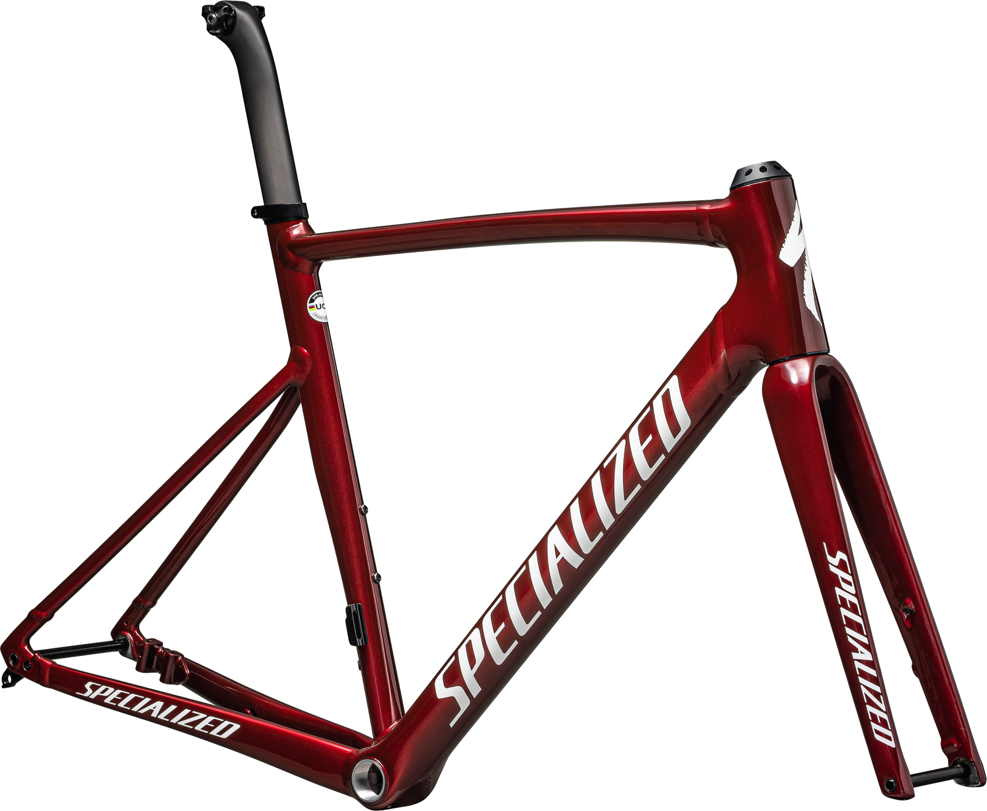 Specialized Allez Sprint Frameset - D'Aluisio Smartweld Alloy - Gloss Red Sky / White