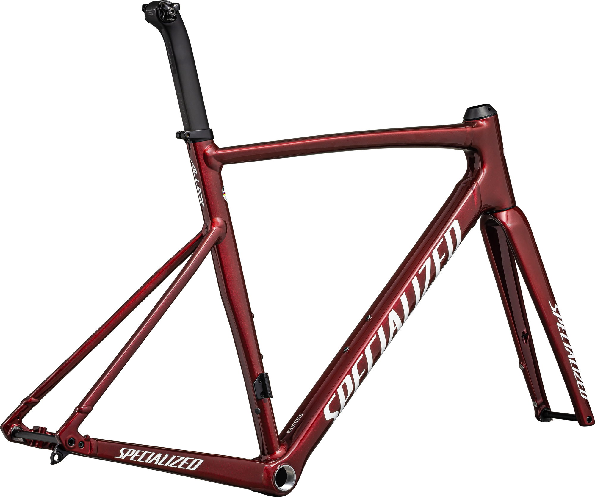 Specialized Allez Sprint Frameset - D'Aluisio Smartweld Alloy - Gloss Red Sky / White