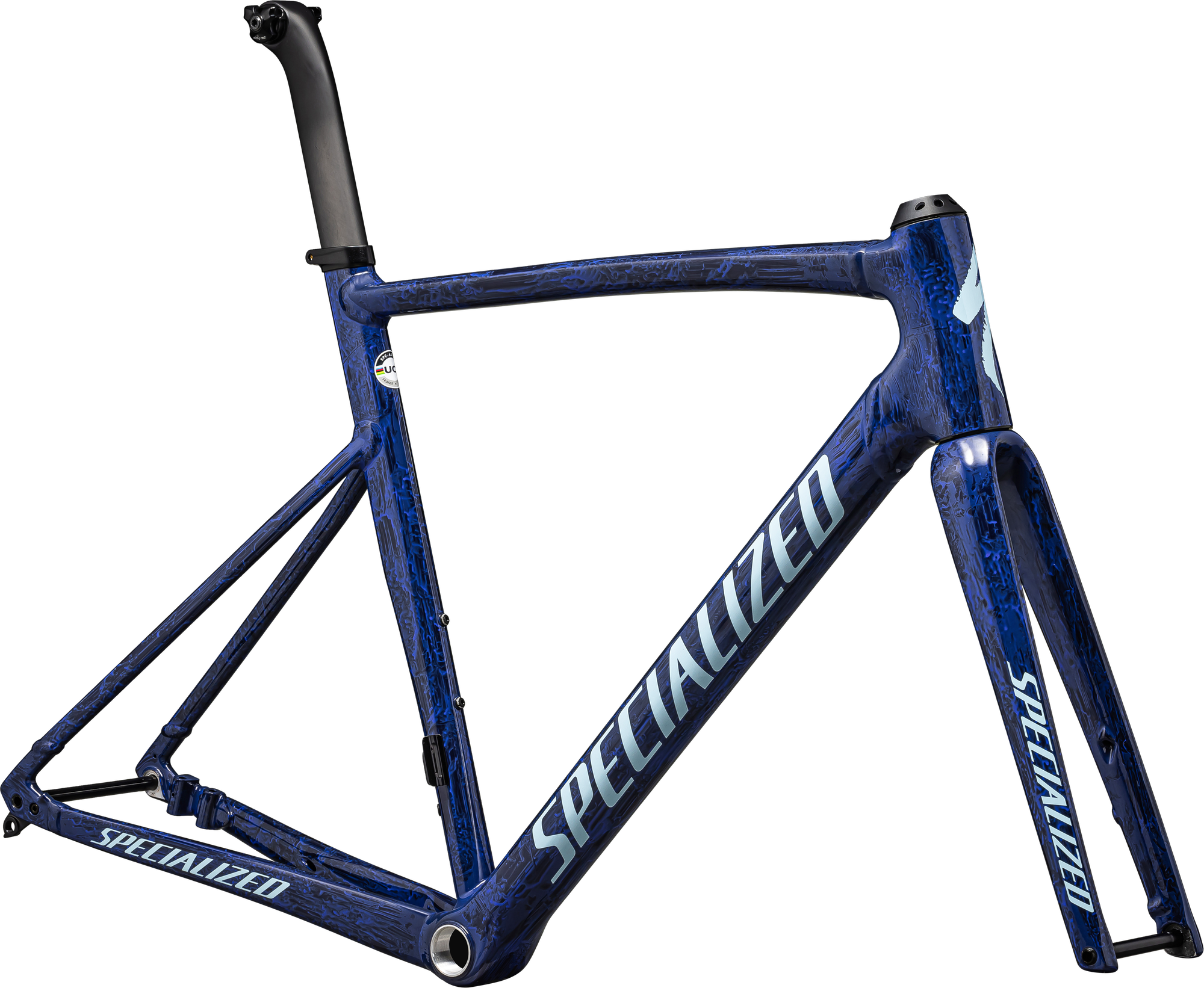 Specialized Allez Sprint Frameset - D'Aluisio Smartweld Alloy - Gloss Blue Onyx + Sapphire Blue Strata Astral Blue