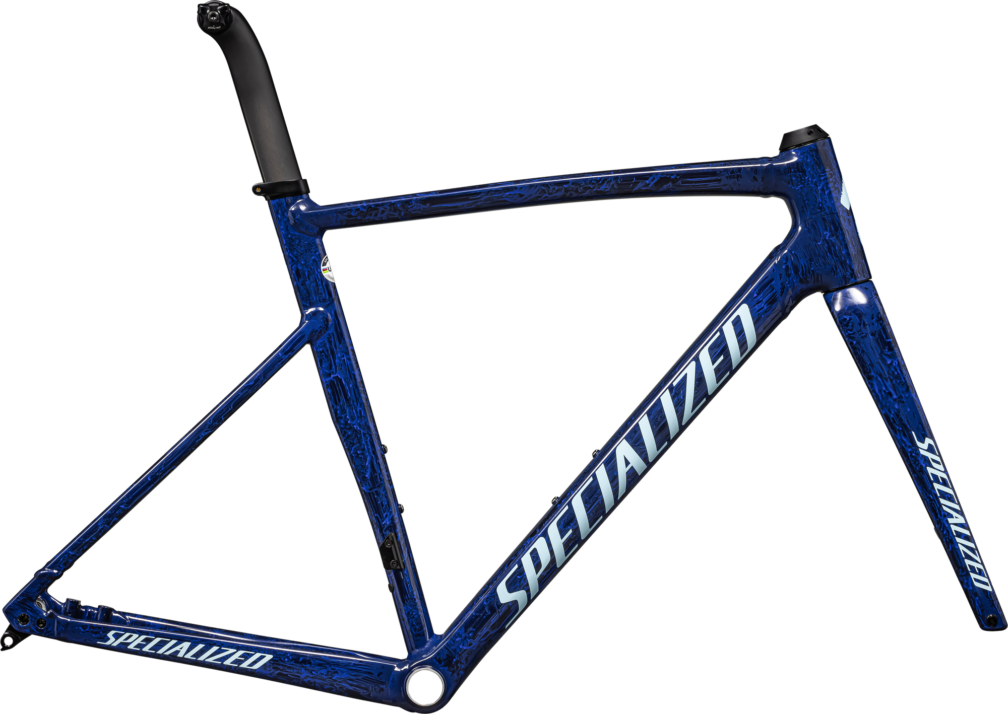 Specialized Allez Sprint Frameset - D'Aluisio Smartweld Alloy - Gloss Blue Onyx + Sapphire Blue Strata Astral Blue