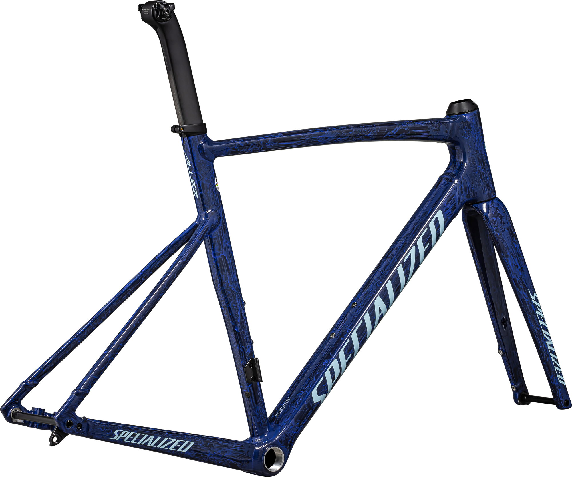 Specialized Allez Sprint Frameset - D'Aluisio Smartweld Alloy - Gloss Blue Onyx + Sapphire Blue Strata Astral Blue