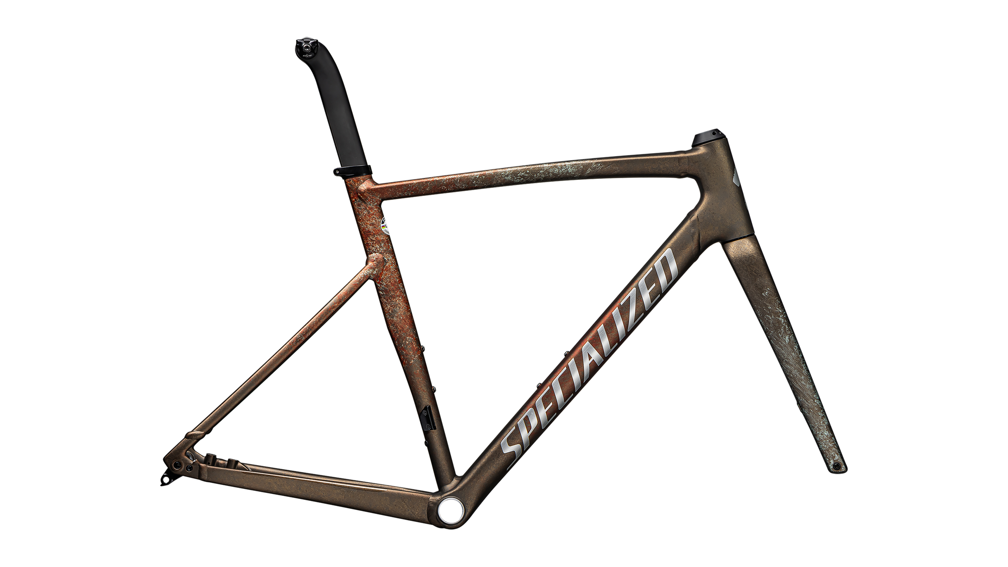 Specialized Allez Sprint Frameset - D'Aluisio Smartweld Alloy - Copper Multicolor Blurred Impasto / Brushed Liquid Metal