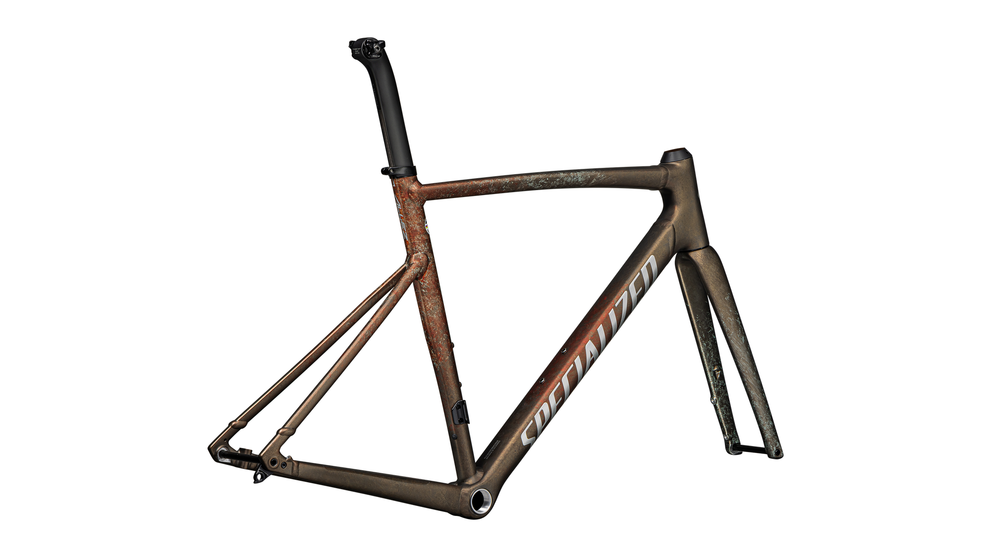 Specialized Allez Sprint Frameset - D'Aluisio Smartweld Alloy - Copper Multicolor Blurred Impasto / Brushed Liquid Metal