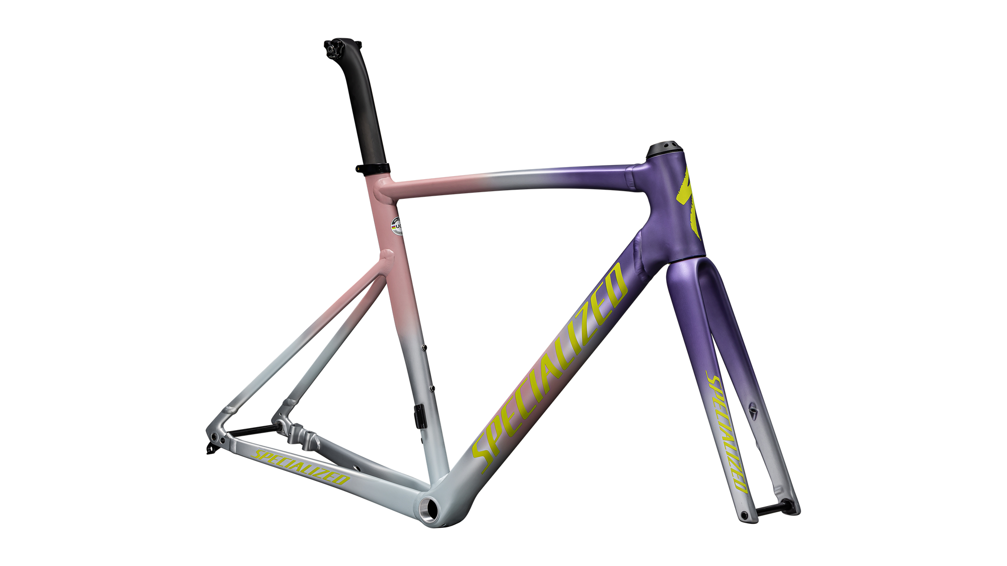 Specialized Allez Sprint Frameset - D'Aluisio Smartweld Alloy - Satin Dusty Pink Multicolor Radial Fade / Ion Metallic