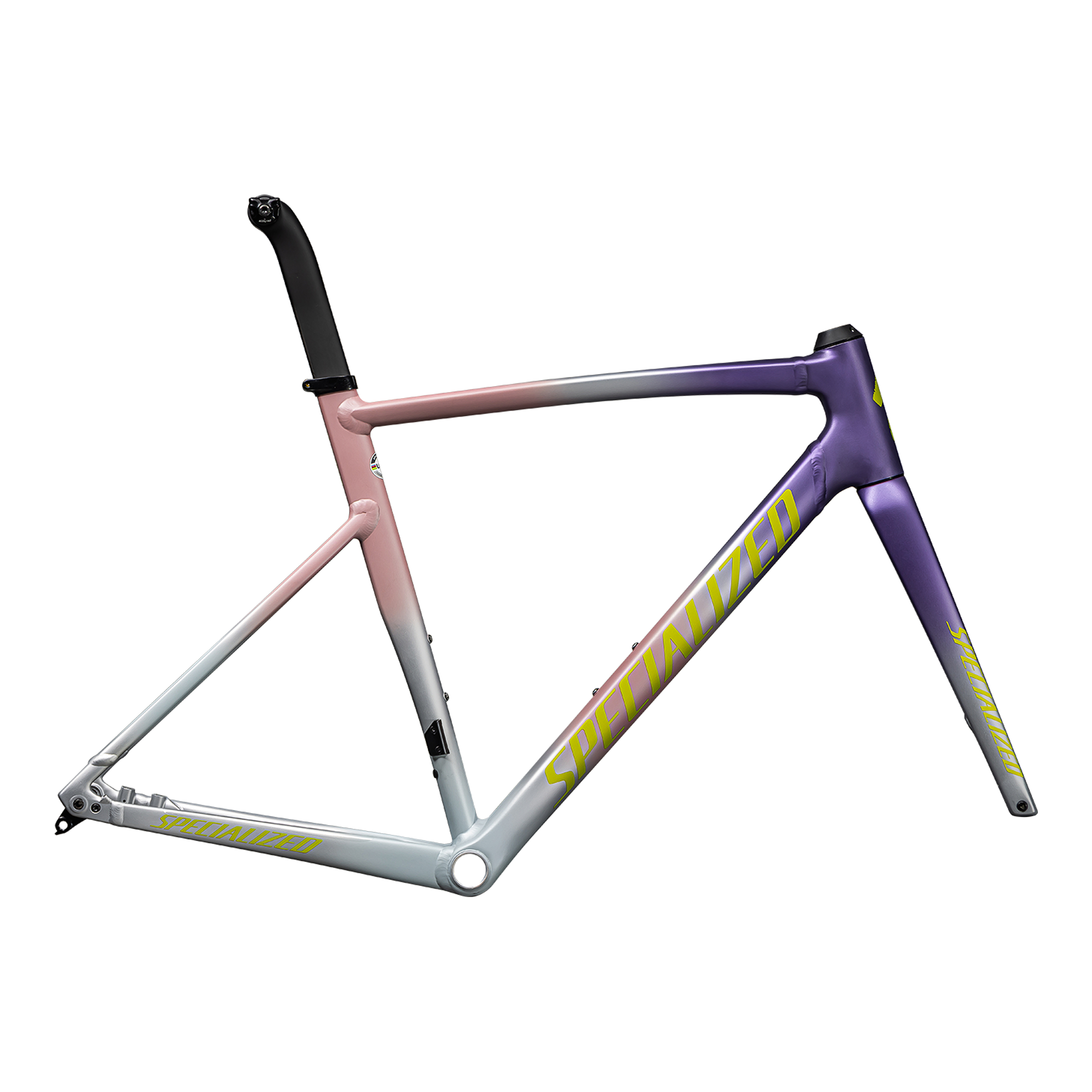 Specialized Allez Sprint Frameset - D'Aluisio Smartweld Alloy - Satin Dusty Pink Multicolor Radial Fade / Ion Metallic
