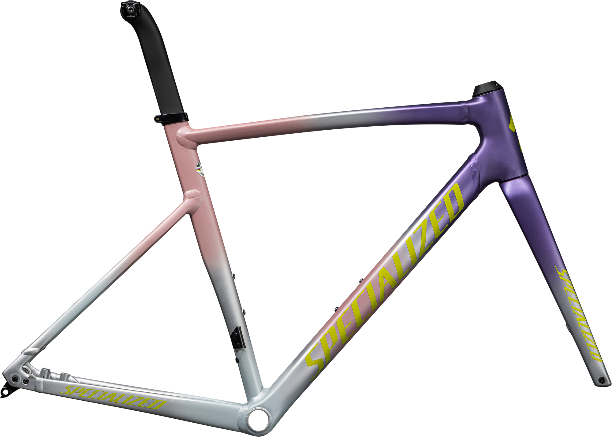 Specialized Allez Sprint Frameset - D'Aluisio Smartweld Alloy - Satin Dusty Pink Multicolor Radial Fade / Ion Metallic