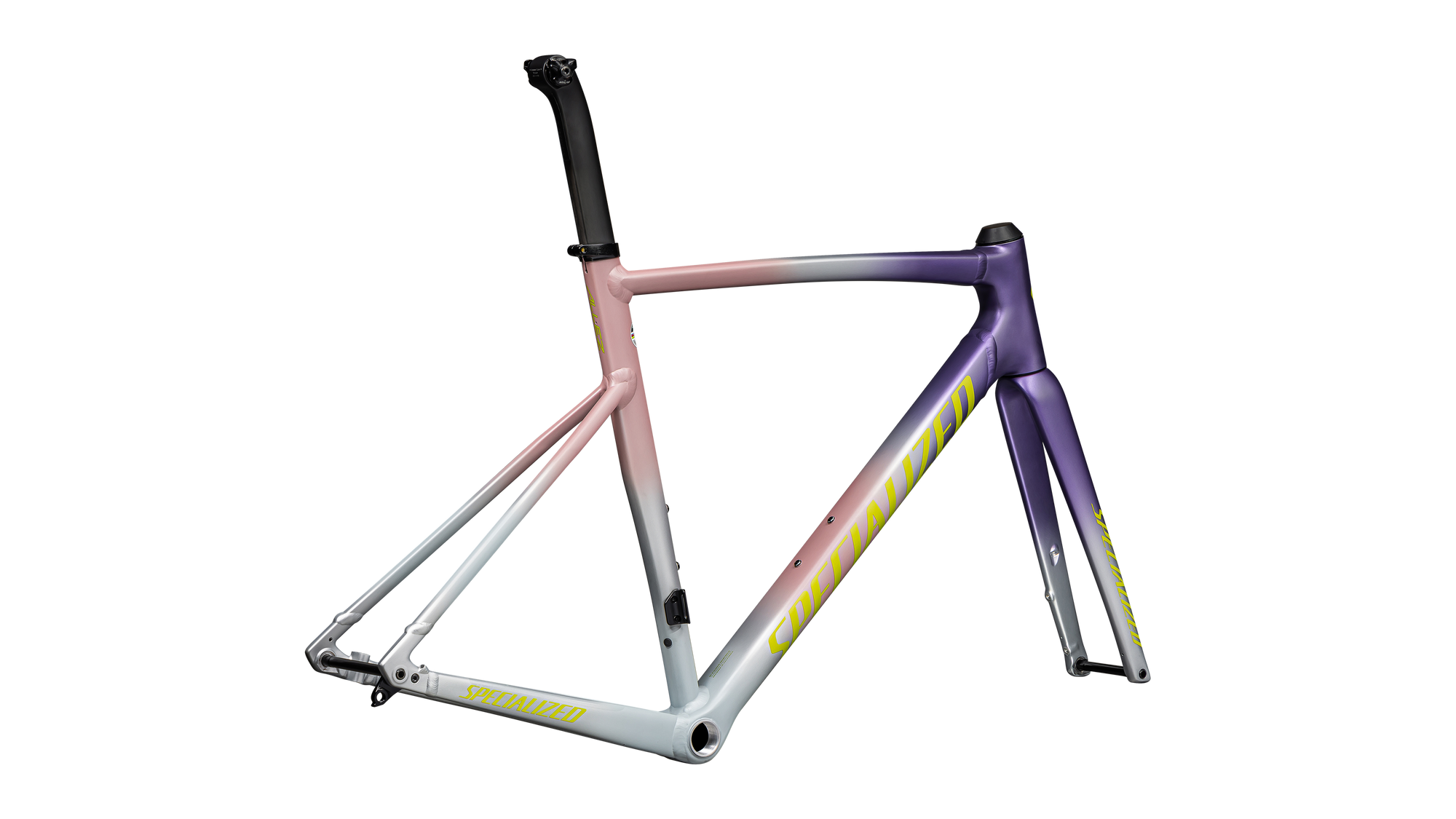 Specialized Allez Sprint Frameset - D'Aluisio Smartweld Alloy - Satin Dusty Pink Multicolor Radial Fade / Ion Metallic