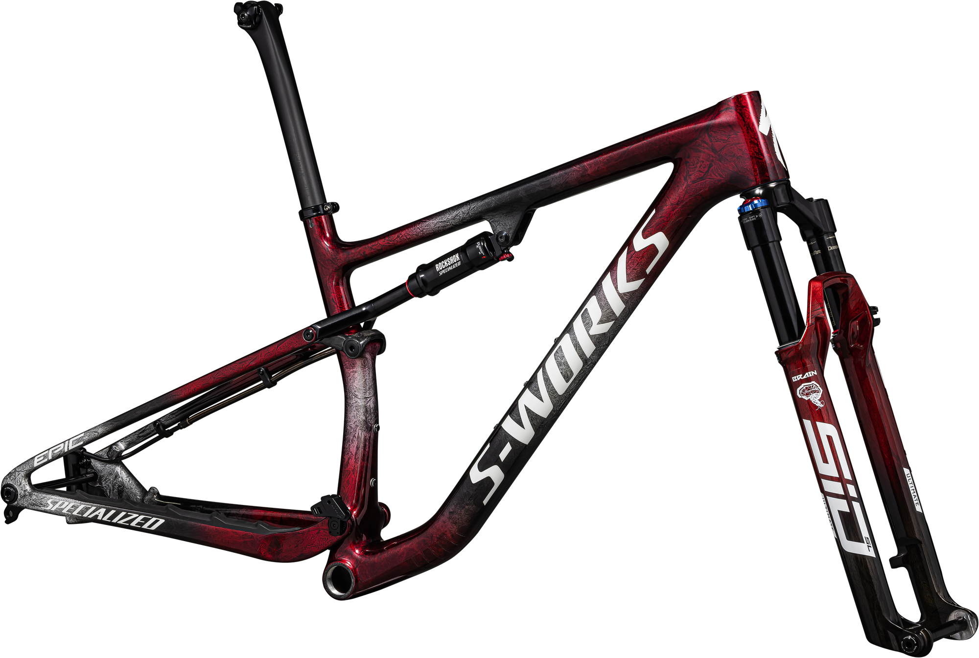 Specialized S-Works Epic Frameset - Gloss Red Tint / Black Tint / Flake Silver / Granite