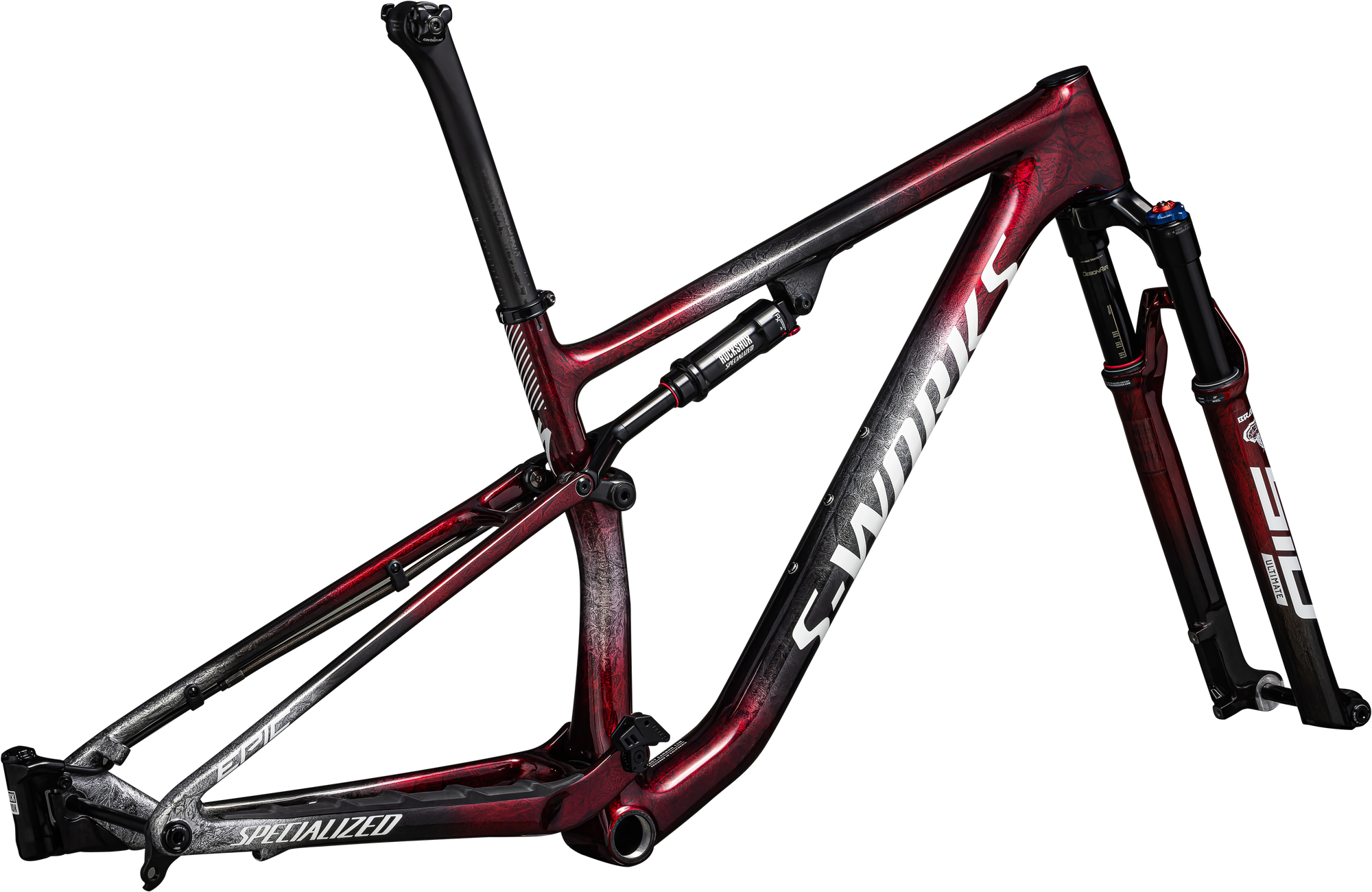 Specialized S-Works Epic Frameset - Gloss Red Tint / Black Tint / Flake Silver / Granite