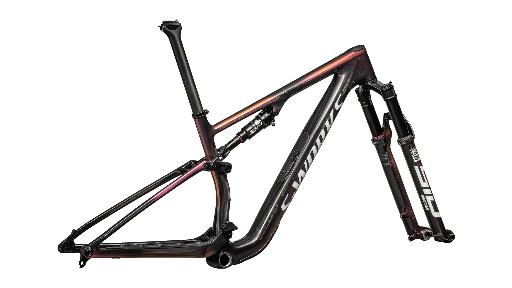 Specialized S-Works Epic 8 Frameset - Rockshox SIDLuxe Ultimate - Gloss Carbon/Metallic Vivid Pink/Viavi Magenta Gold/Metallic Midnight Shadow/White