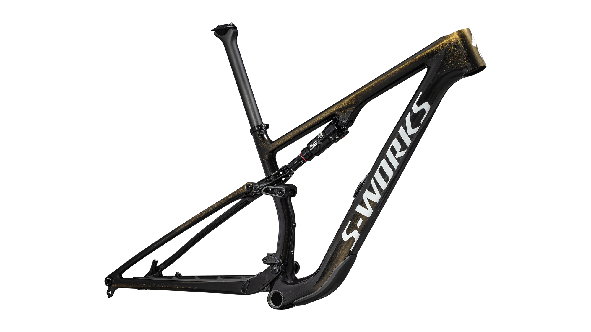 Specialized S-Works Epic 8 Frameset - SRAM RockShox SIDLuxe Ultimate - Gloss Carbon Gold Pearl / Metallic White Silver