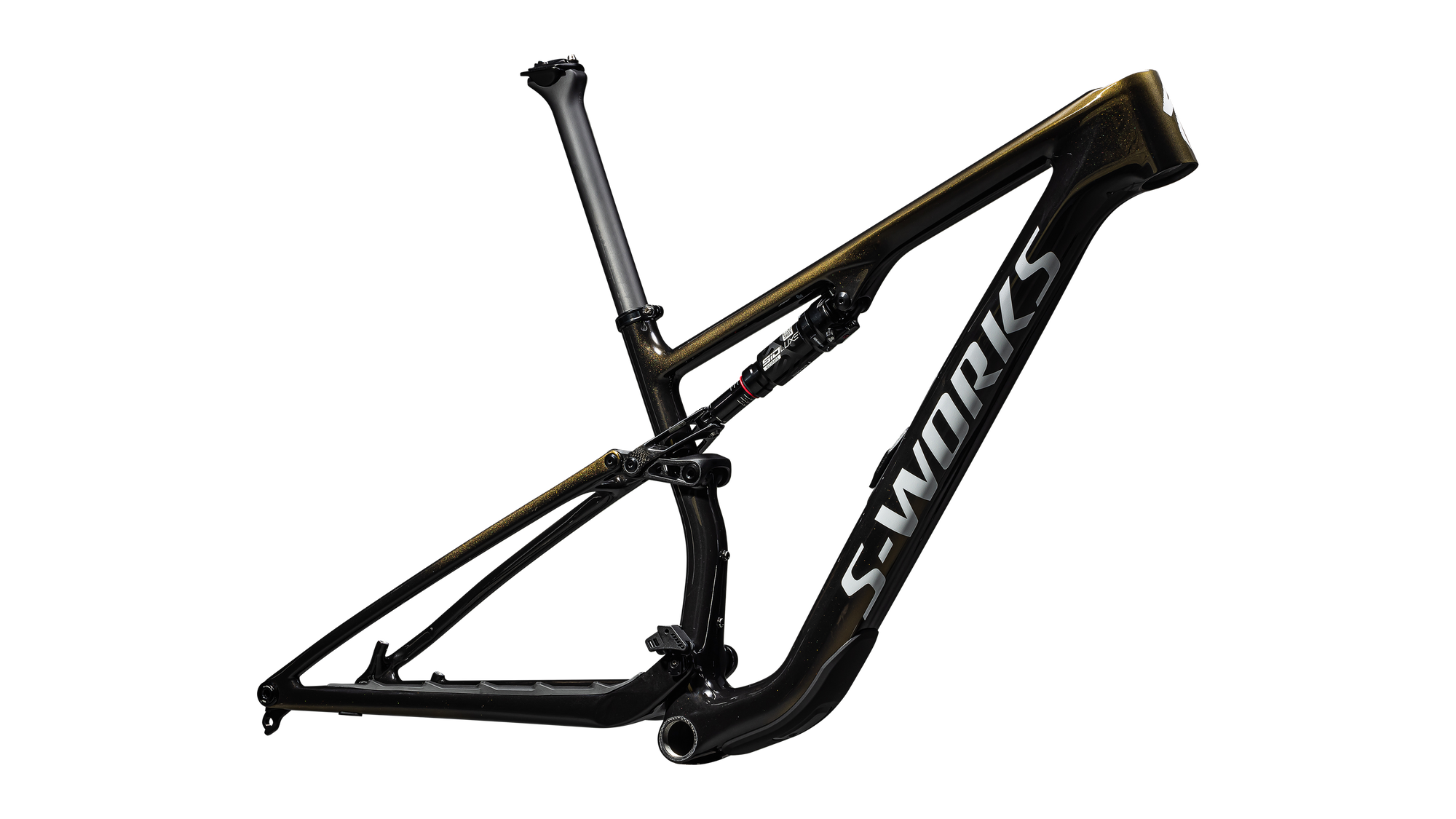 Specialized S-Works Epic 8 Frameset - SRAM RockShox SIDLuxe Ultimate - Gloss Carbon Gold Pearl / Metallic White Silver