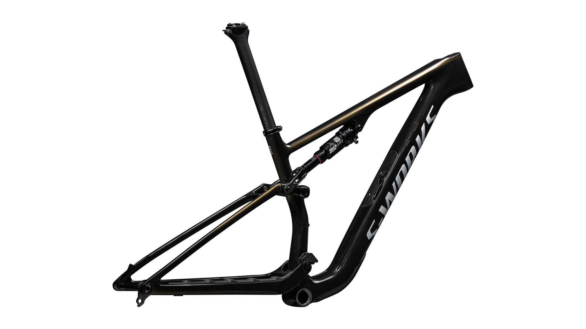 Specialized S-Works Epic 8 Frameset - SRAM RockShox SIDLuxe Ultimate - Gloss Carbon Gold Pearl / Metallic White Silver