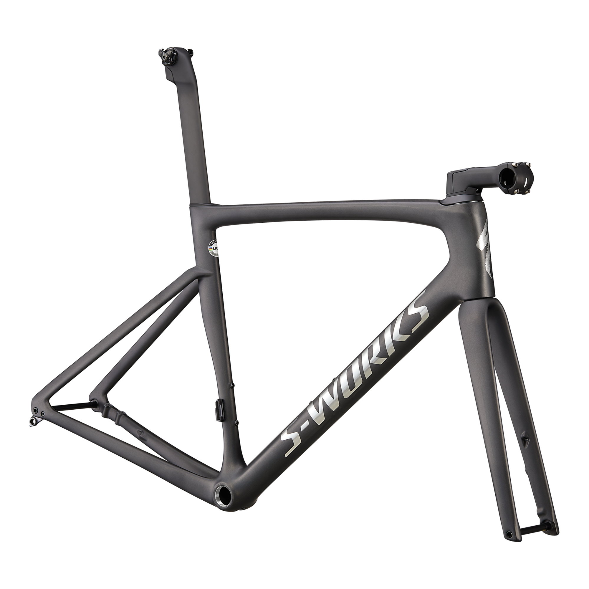 Specialized S-Works Tarmac SL7 Frameset - FACT 12r Carbon - Satin Carbon / Spectraflair Tint / Gloss Brushed Chrome