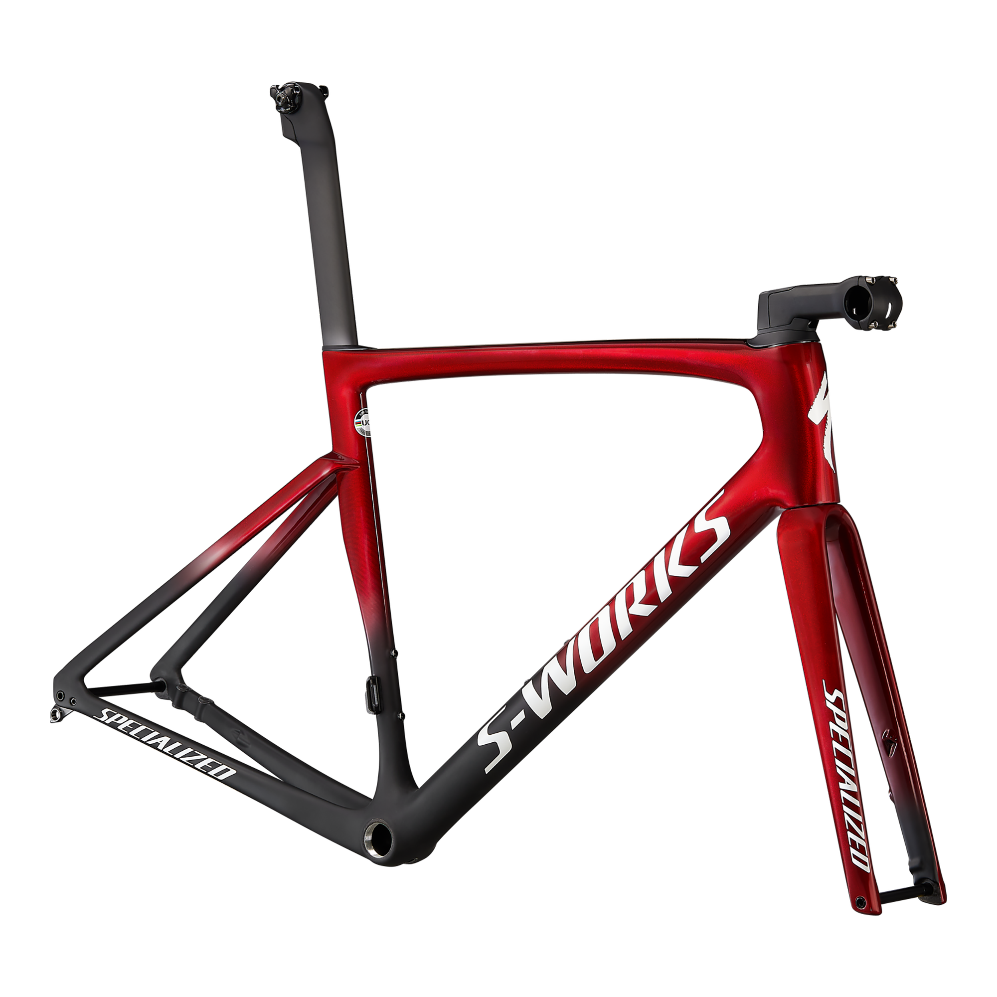 Specialized S-Works Tarmac SL7 Frameset - FACT 12r Carbon - Red Tint/Metallic White Silver/ Satin Black